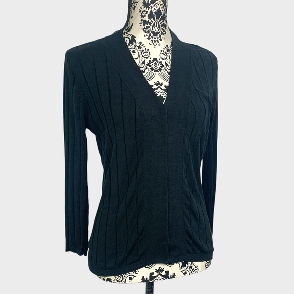 Vintage 90s Quick Reflex Silk Blend Cardigan - Picture 2 of 6